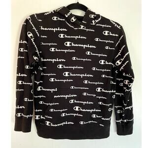 CHAMPION Logo Women's Sweatshirt Hoodie‎ Size Medium w/ Kangaroo Pocket